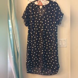 Black Polka Dot Shirt Dress